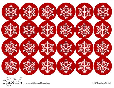 Embellish Free Printable Snowflake Circles