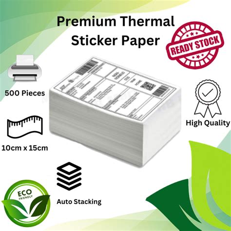 Thermal Paper Label Sticker Airway Bill Sticker Thermal Label A6 4x6