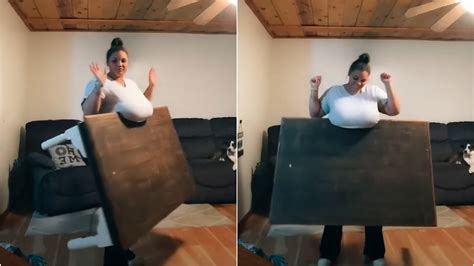 Viral News Women Use Big Boobs To Lift Everyday Objects Like