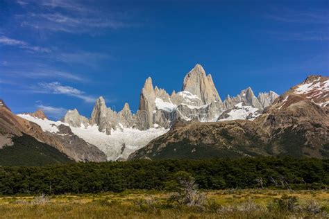 Mt Fitz Roy A Rugged Mountains Of Patagonia Argentina Stock Image