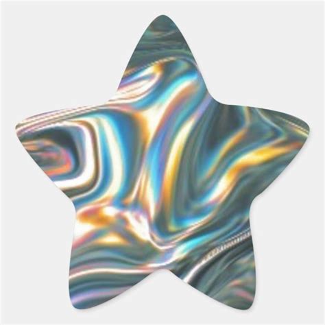 Holographic Chrome Star Sticker