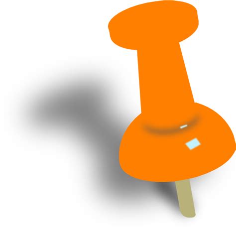 Orange Push Pin Clip Art Orange Push Pin Clipart Png