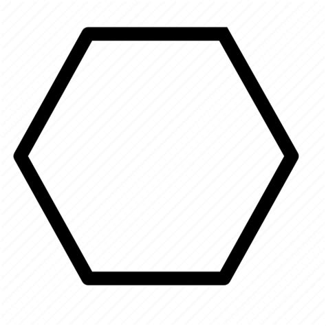 Hexagon Shape Math Mathematics Geometry Six Sided Polygon Icon
