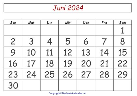 Kalender Juni Drucken The Beste Kalender