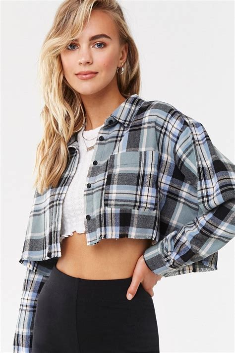 cropped flannel shirt affiliate ad cropped flannel shirt cropped flannel outfits