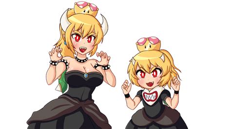 Bowsette And Bowsette Jr By