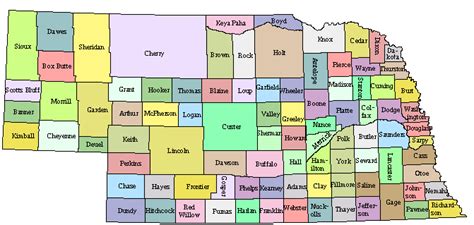 Online Maps Nebraska County Map