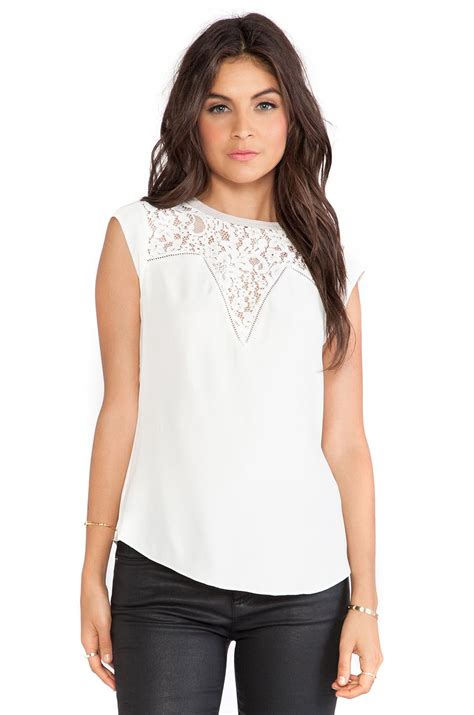 rebeca taylor chic office stlye tops fall revolve clothing rebecca taylor sleeveless top