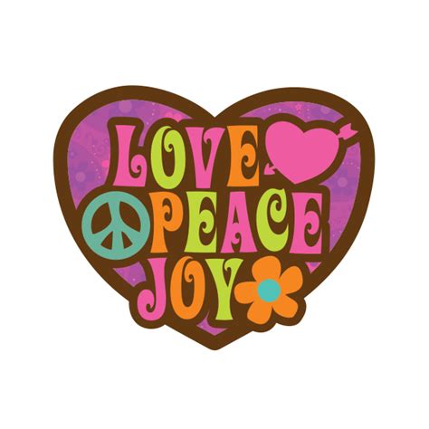 Printed Vinyl Love Peace Joy Stickers Factory