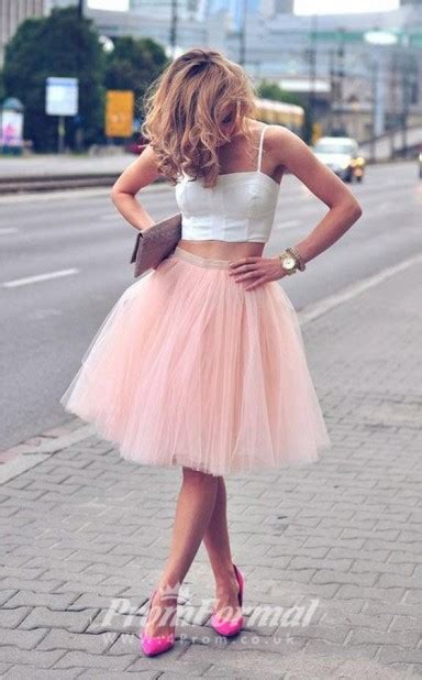 Cute Pink Short Girly 2 Piece Prom Dresses Jt2puk019 Uk