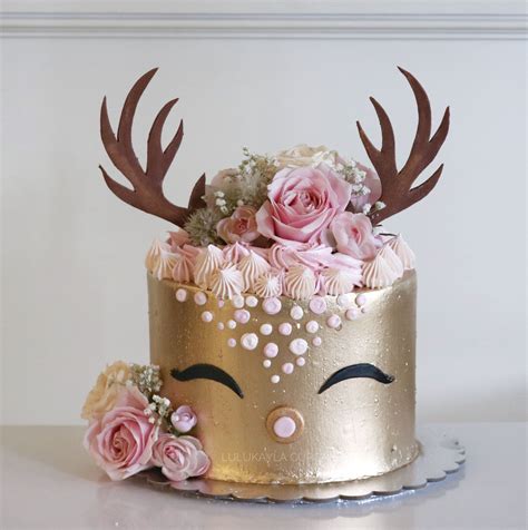 Here you can explore hq christmas cake transparent illustrations, icons and clipart with filter setting like size, type, color etc. Gold Reindeer cake in 2020 | Reindeer cakes, Buttercream decorating, Christmas cake
