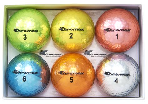 Chromax® Colored Mixed Golf Balls Metallic M5 6 Ball Pack Shop Blue