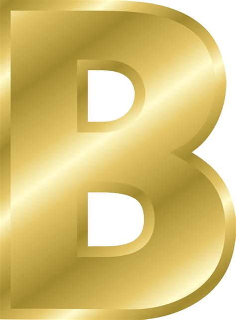 Golden Capital Letter B Free Image Download