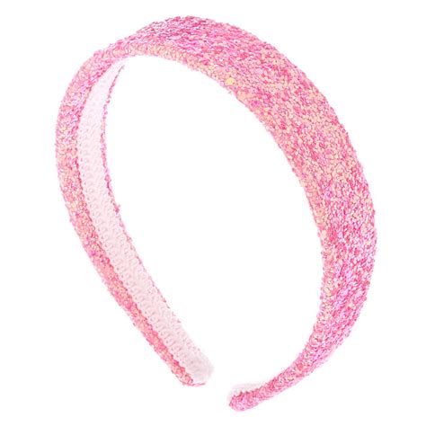 Glitter Headband Pink Claires Us