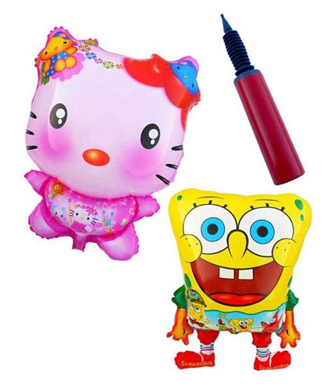 Hello Kitty And Spongebob Paper Ballon Combo Pack 24x18 Inchs Buy Hello