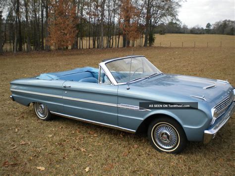1963 Ford Falcon Futura Convertible Viking Blue White Top 6 Cyl
