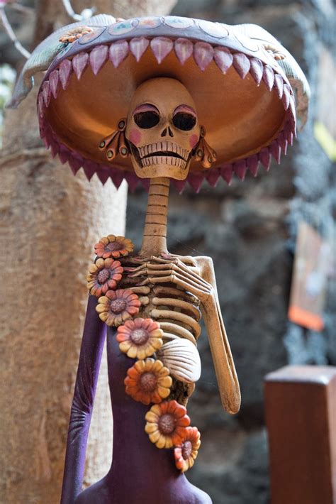 The Ceramic Genius Of Mexico A Lilac Catrina Santa Muerte Dia De