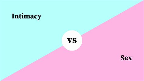 differences between intimacy and sex