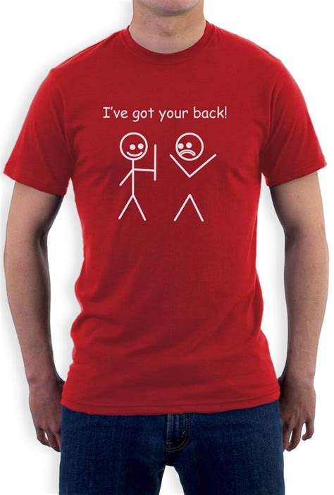 Ive Got Your Back T Shirt Cute Funny Humor Cool T Stickman College Stick Man Ebay