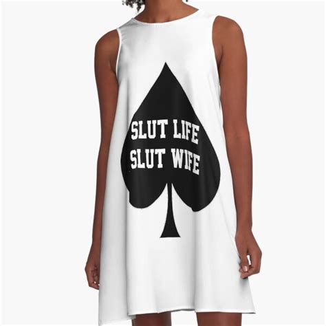 slut life slut wife queen of spades a line dress for sale by coolapparelshop redbubble