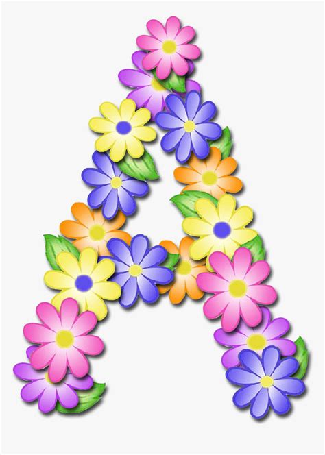 Letter A With Flowers
