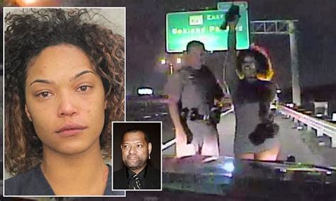 Moment Laurance Fishburne Daughter Pees During Dui Arrest Daily Mail