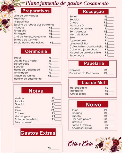 Planilha De Orcamento Para Casamento Tudo Excel Images