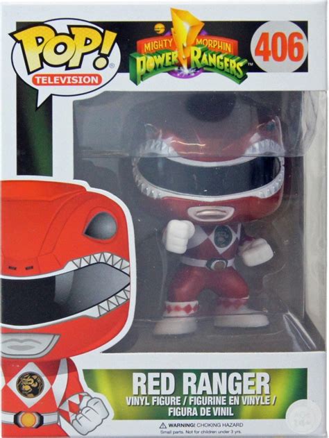 Buy Funko Pop Mighty Morphin Power Rangers Metalic Red Ranger Action