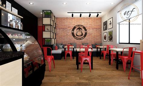 Proyecto Cafeteria Red Head Coffee Shop De Nf Diseño De Interiores Homify