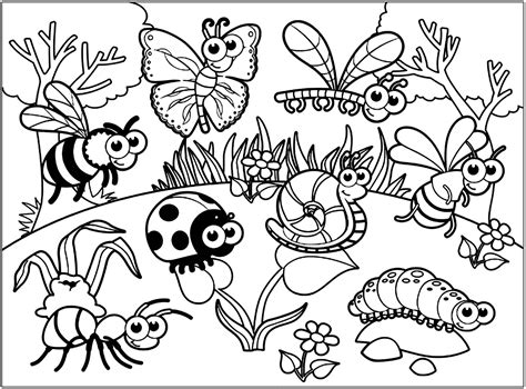 Coloriage Graphisme Enfant Printemps Fleur Insecte Papillon Ps Gif My