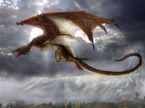 Dragon Flying High Dragón De Fantasía Dragones Criaturas Mitológicas