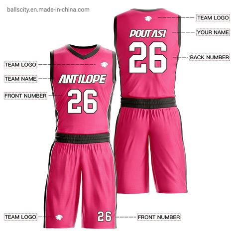 2019 Custom Pink Color Basketball Sportswear Basketball Apparel Jersey
