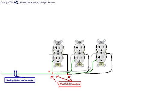 I've looked at diagrams and the series looks straightforward but what kind of a connector would i use if they're wired in parallel? I need to wire 3 duplex outlets together and need to see a diagram on how that would look. The ...