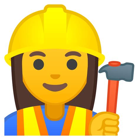 Woman Construction Worker Icon Noto Emoji People Profession Iconset