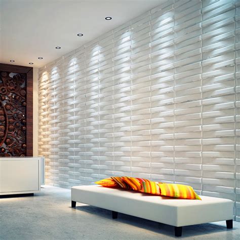 Three D Wall Panels Wave Paintable Paneling White 12 Tiles 32 Sf