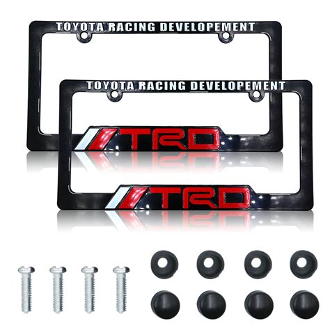 Buy 1 Pair Trd License Plate Frame Black Sports Style License Plate