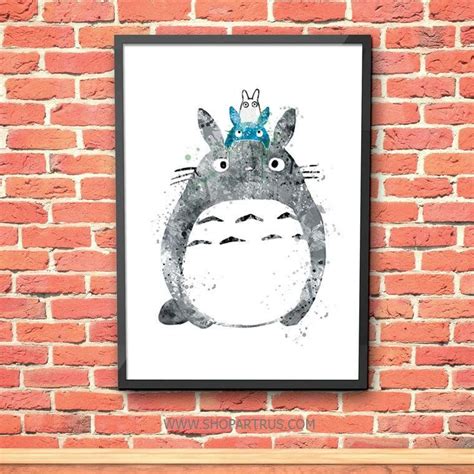 Sale My Neighbor Totoro Watercolor Print Miyazaki Hayao Art Totoro