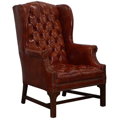 Also known as leather club chairs these can complement all types of interiors whether it be traditional, industrial or modern. Lovely Vintage Fully Buttoned Chesterfield Wingback ...
