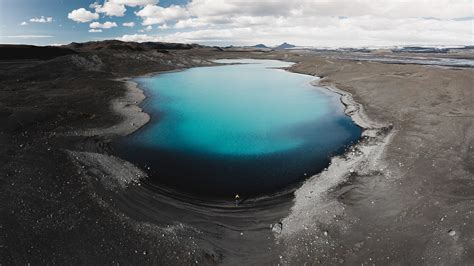 At The Turquoise Lake Iceland From Above Vi On Behance
