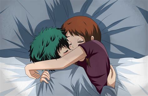 Izuocha Sleep By Hikariangelove Deku X Uraraka Anime Fandom My Hero