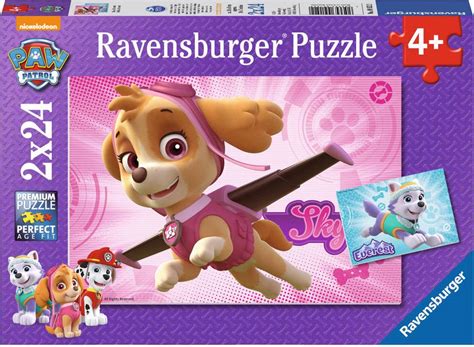 Ravensburger Paw Patrol Skye And Everest 2x24 Pieces • Pris