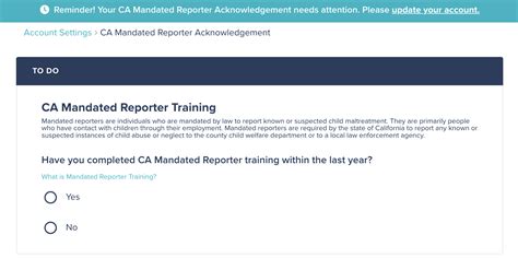 swing s guide to completing mandated reporter training support center