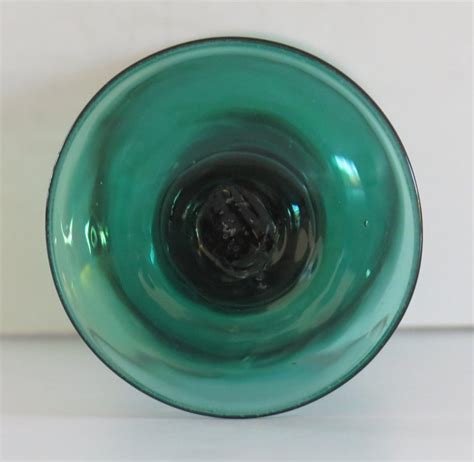 georgian wine glass bristol green rare cylinder and basal knop english circa 1815 for sale at
