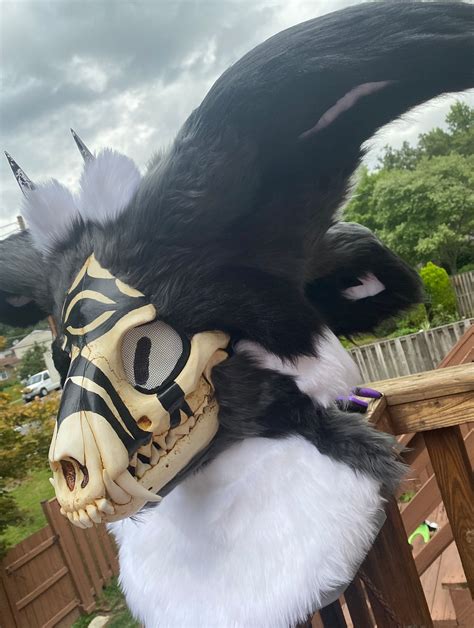 Skulldog Jester Fursuit Prefabricado Etsy México