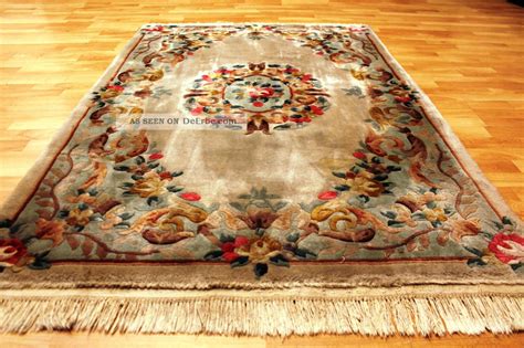 Vintage rugs are decorative heavy textiles that are at least 30 years old. Aubusson Art Deco China Teppich Seiden Glanz 190x120cm ...