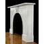 Prefab Hand Carved Victorian Arched Antique Marble Fireplace Surround 