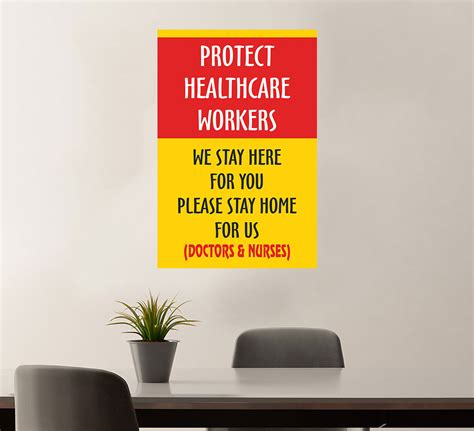 Bannerbuzz Protect Health Care Workers Stay At Home Vinyl Posters