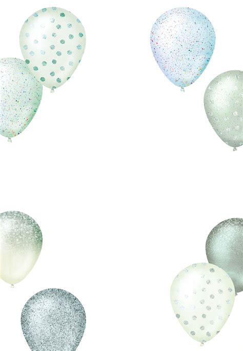 Foil Glitter Balloons Birthday Invitation Template Artofit