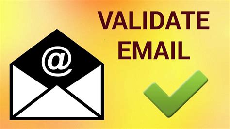 I just copied those and checked. How to Validate Email Address - YouTube
