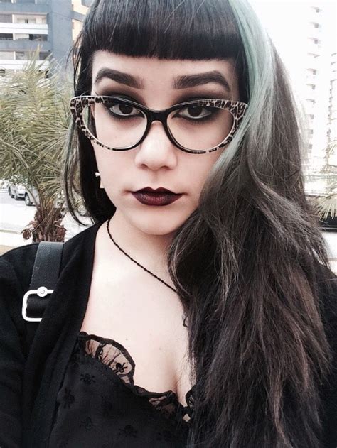 666horror999 Hair Muse Girls With Glasses Goth Hair